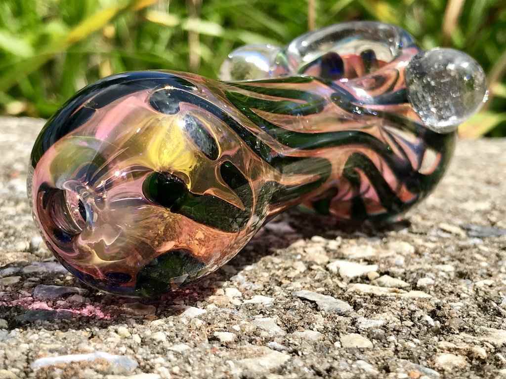 Fat Buddha Glass Pipe Heavy Color Changing Pipe