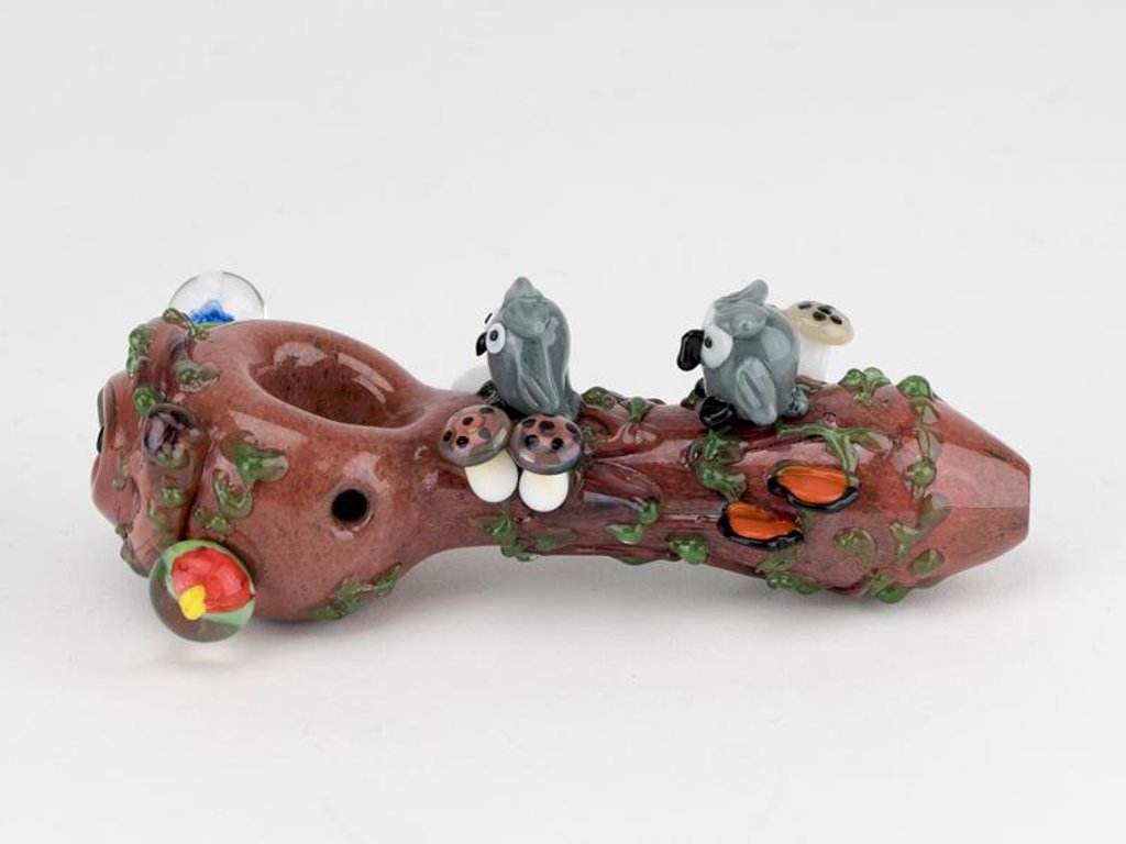 Hooties Forest Pipe Fat Buddha Glass
