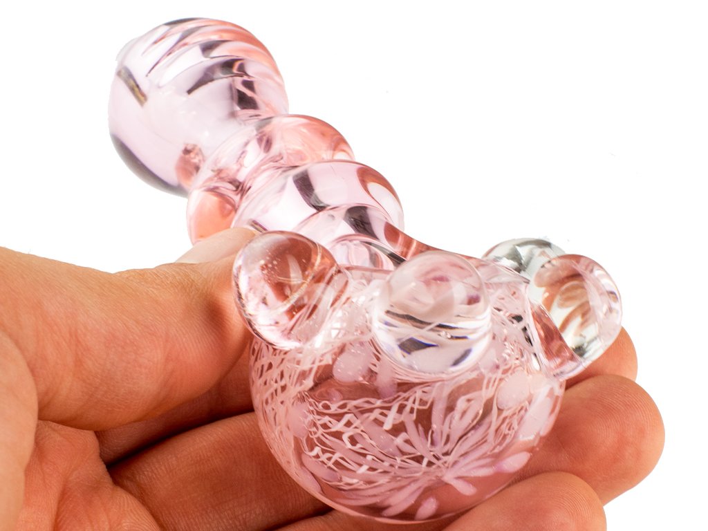 Pink Double Maria Pipe Fat Buddha Glass