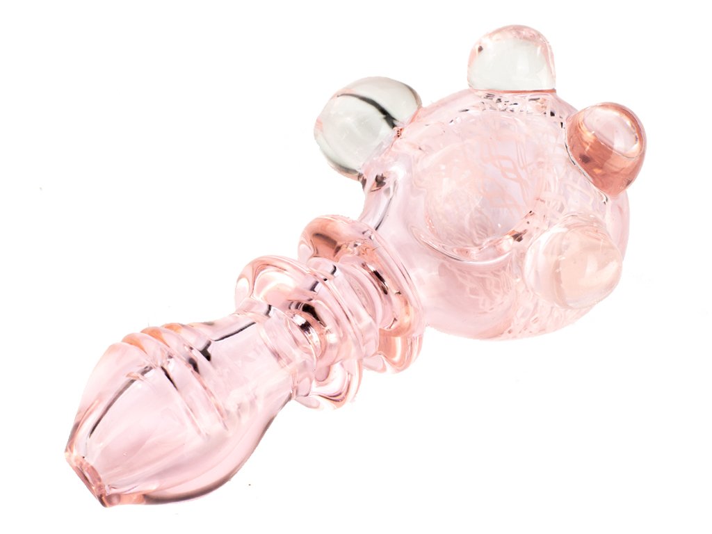 Pink Double Maria Pipe Fat Buddha Glass