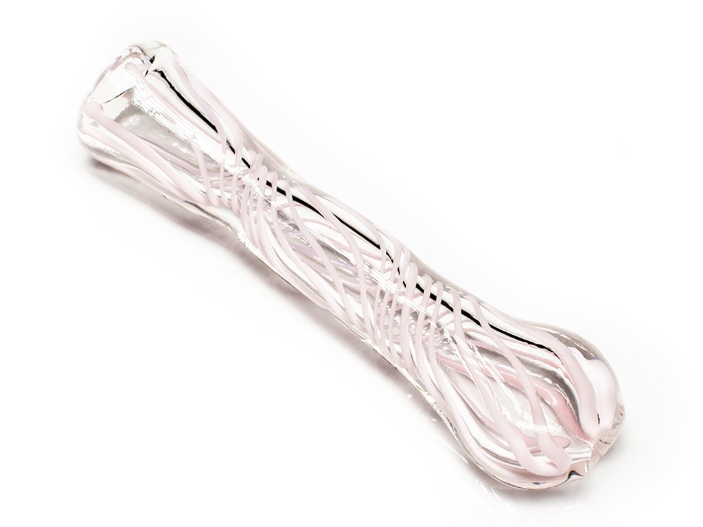 Fat Buddha Glass Pipe Pink The Swirl Chillum