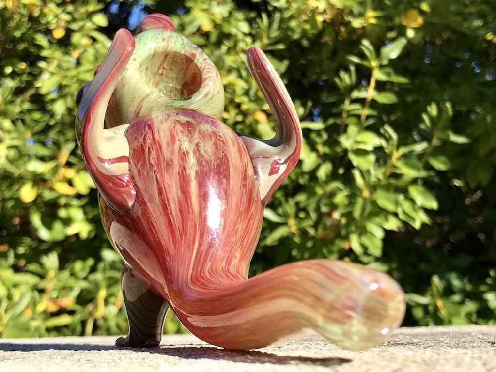 Fat Buddha Glass Pipe Polly the Parrot Pipe