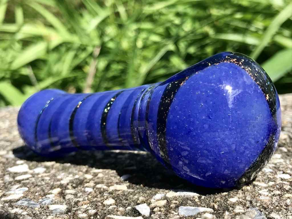Fat Buddha Glass Pipe Purple Dichroic Glass Pipe