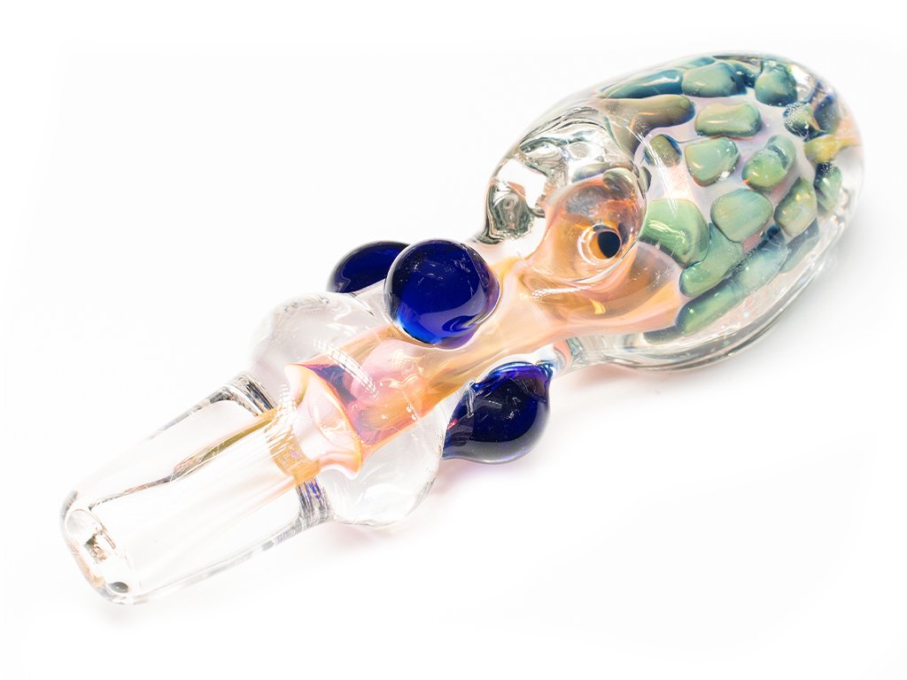 Seafoam Bubbles Pipe Fat Buddha Glass