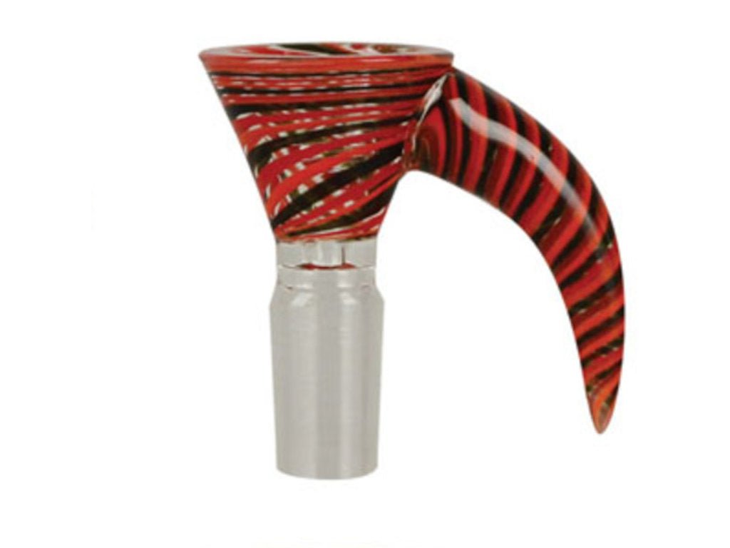 Pulsar Red Candy Striped Bong Bowl