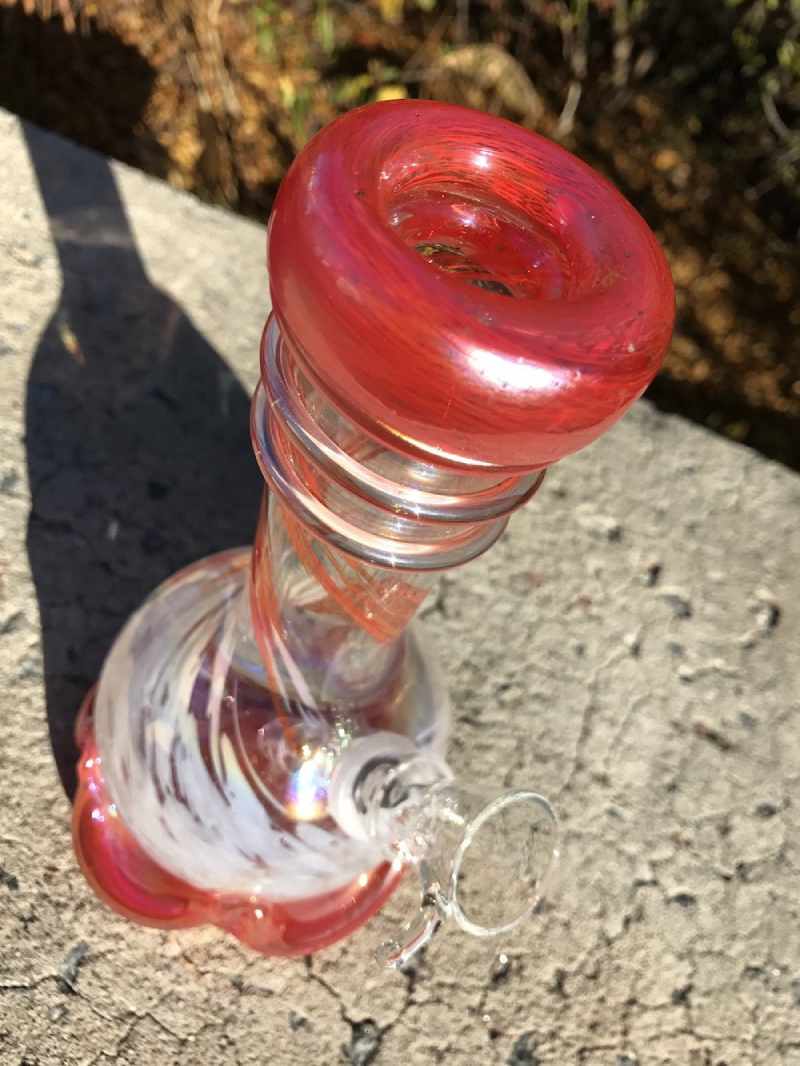 Fat Buddha Glass Red Vase Glass Bong ST24