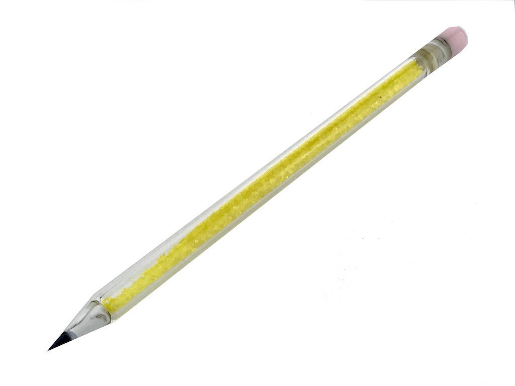 Yellow Pencil Dabber Fat Buddha Glass